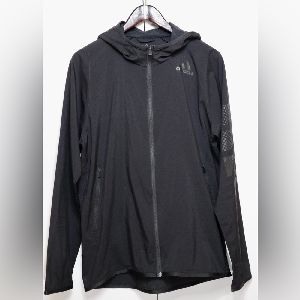Adidas Men's Black Windbreaker Jacket
